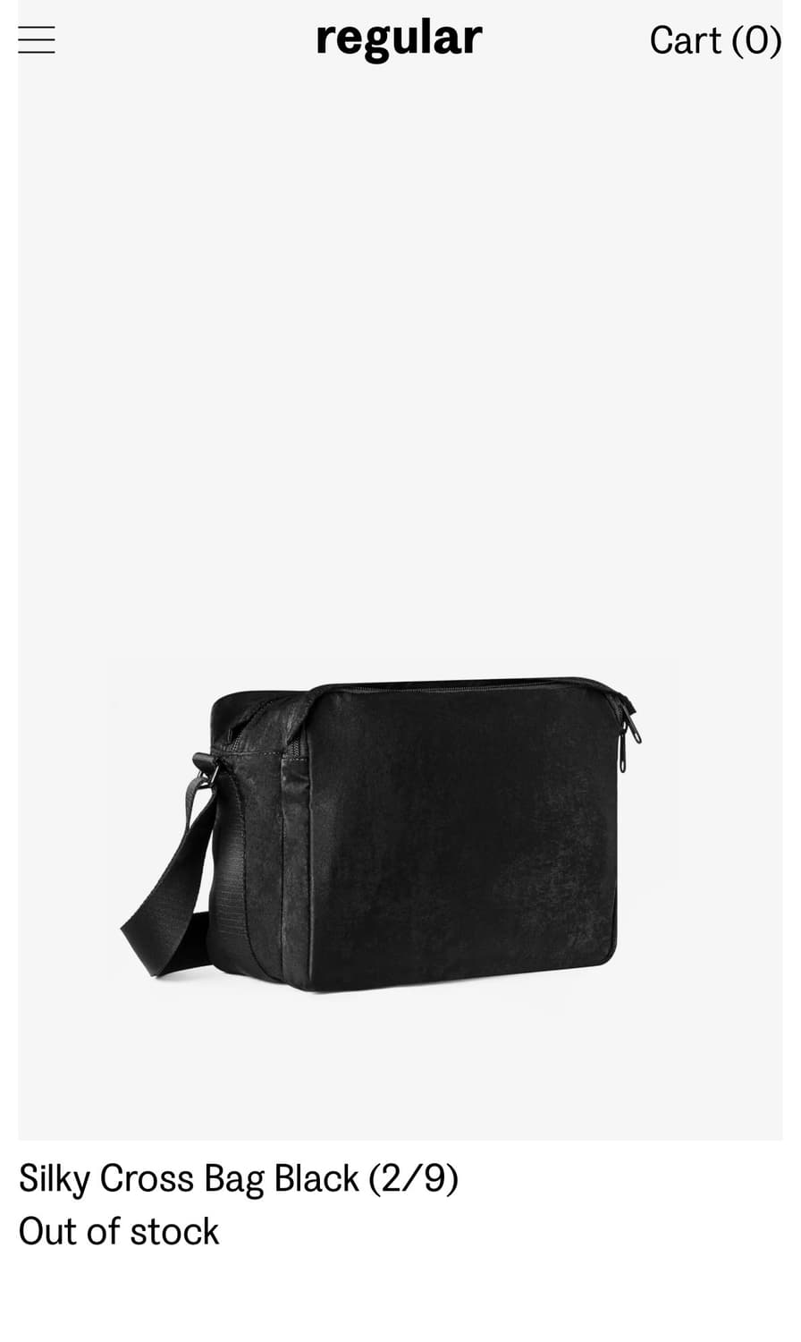[미품] 레귤러 regular 실키 크로스백 블랙 상품이미지7