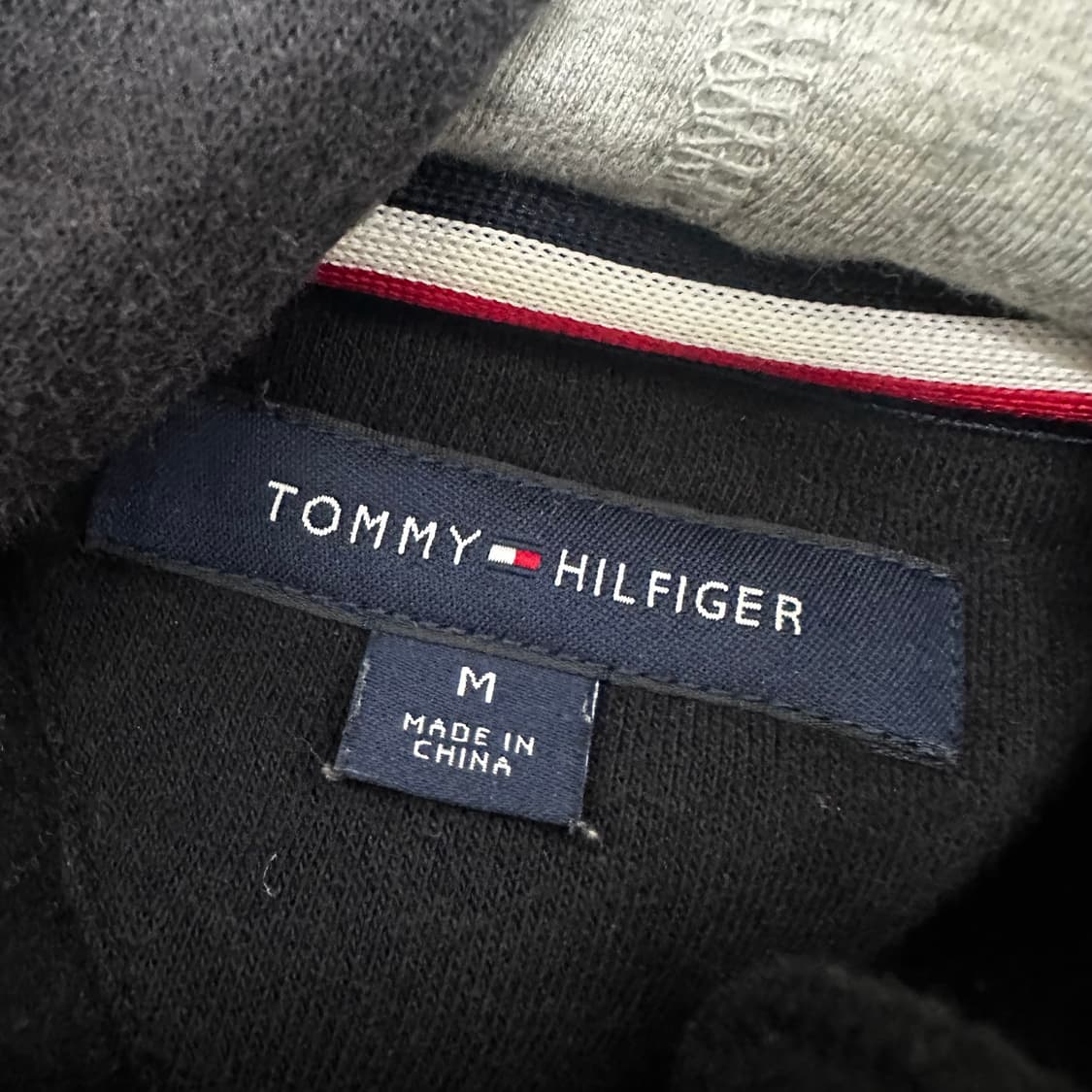 타미힐피거 기모 후드집업 블랙 M 상품이미지4