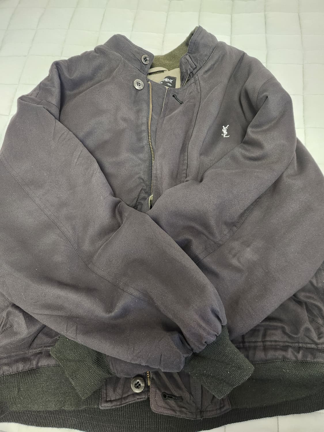 [100] 빈티지 입생로랑(YSL) 푸어옴므 크롭 블루종 자켓 상품이미지1