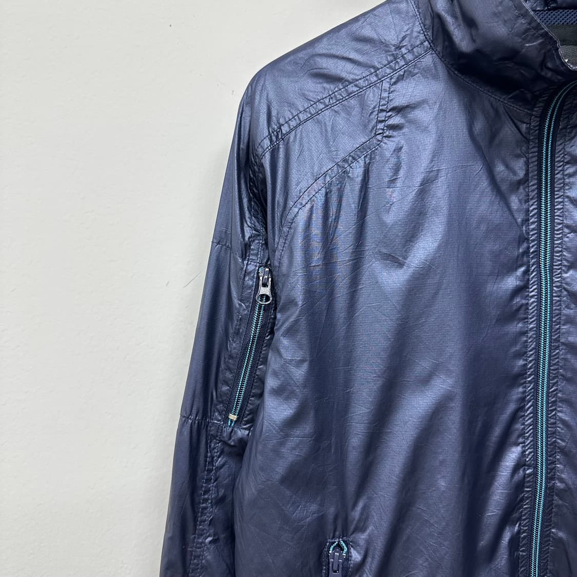 디젤 55dsl 로고 나일론 바람막이 블루종 자켓 상품이미지4