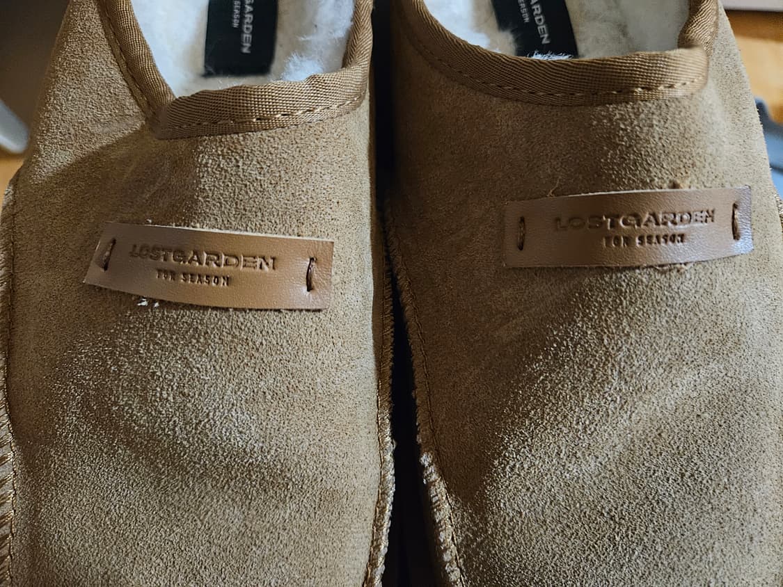 로스트가든 아이보리색 스웨이드 슬리퍼 뮬 260-265(42) 상품이미지1