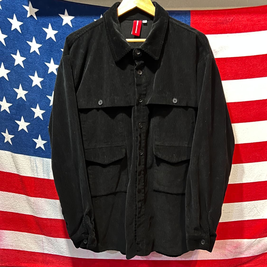 모노라운지 검정 코듀로이 셔츠 상품이미지1