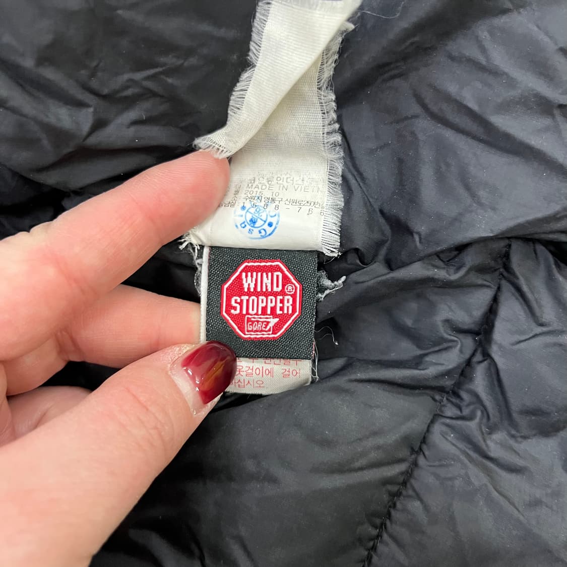 [실측확인] 코오롱스포츠 윈드스토퍼 구스다운 패딩 점퍼 (소매찢어짐) 0 상품이미지3