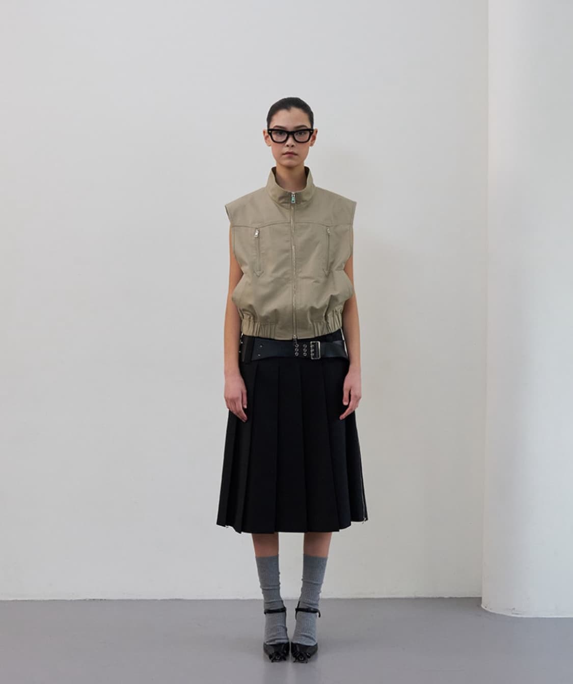 LCDC 사이드 지퍼 플리츠 상품이미지1