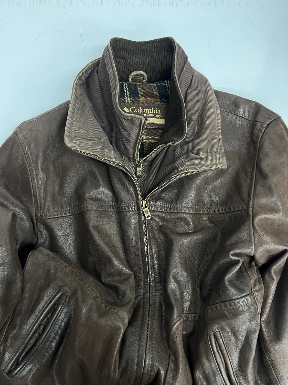 00s Columbia 2way leather JK 상품이미지1