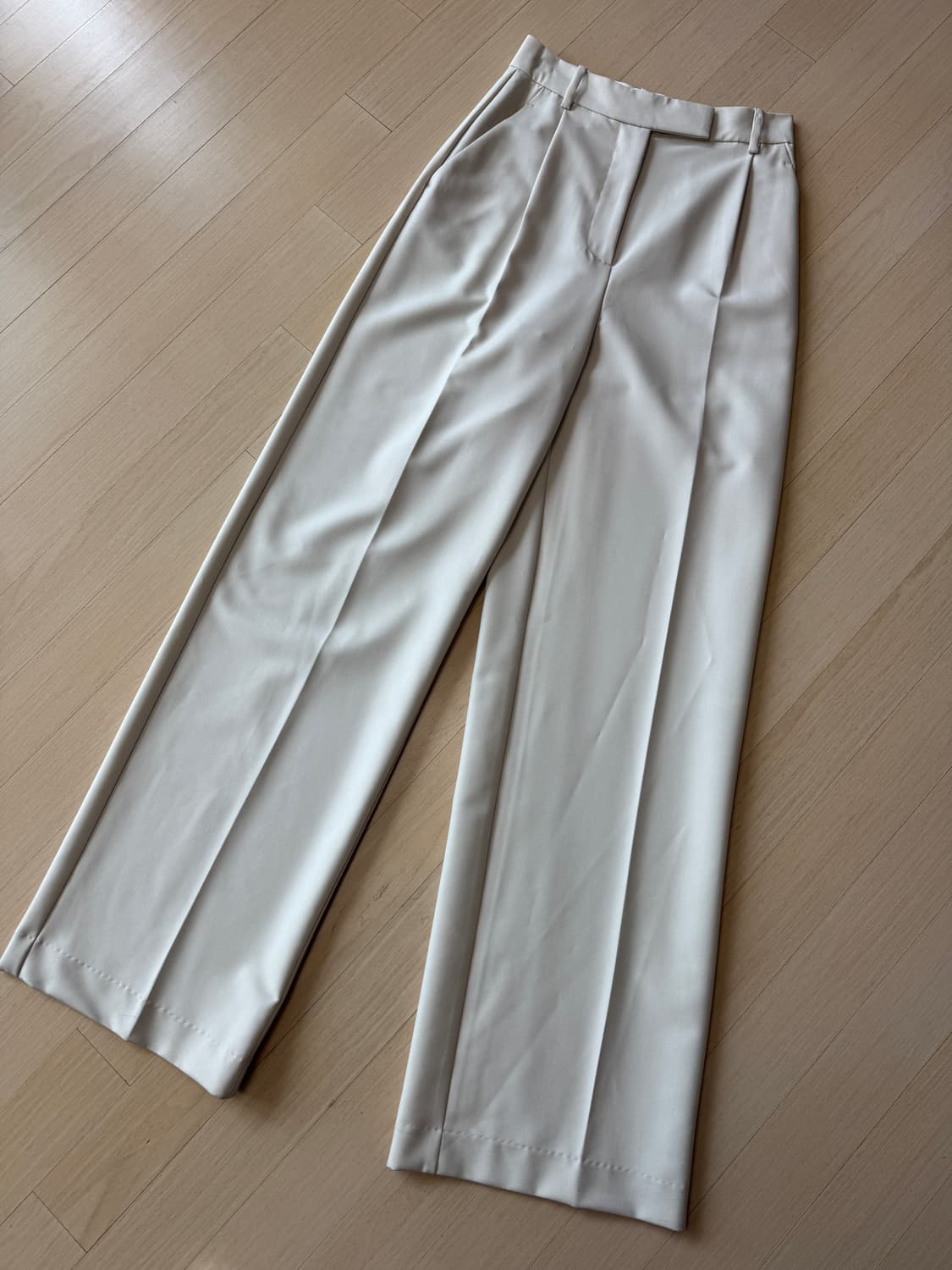 자라 ZARA 베이지 와이드 슬랙스 팬츠 XS사이즈 상품이미지1