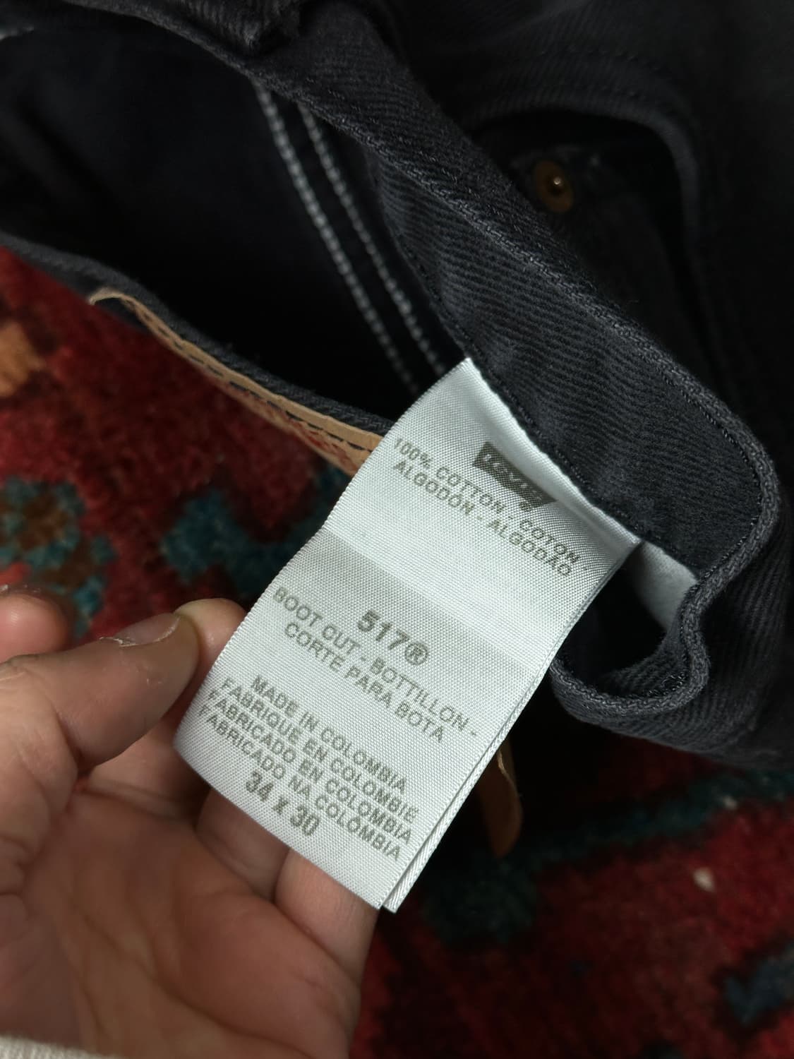 00's 리바이스 517 블랙 부츠컷 플레어진 상품이미지9