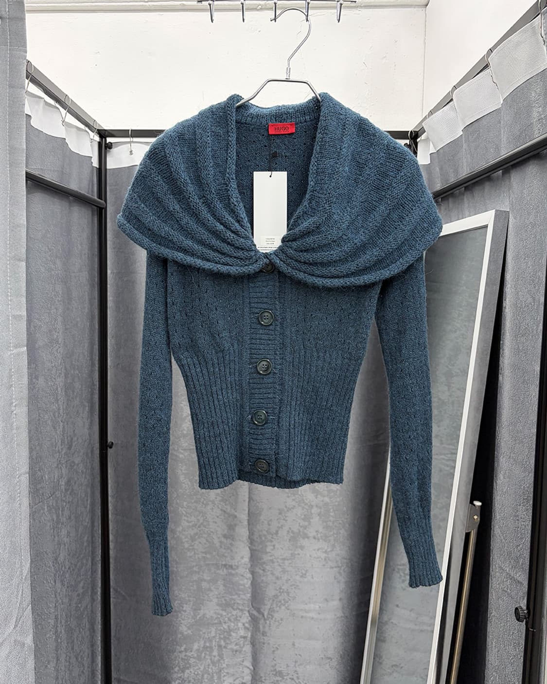 휴고 보스 숄칼라 리브드 가디건 상품이미지1
