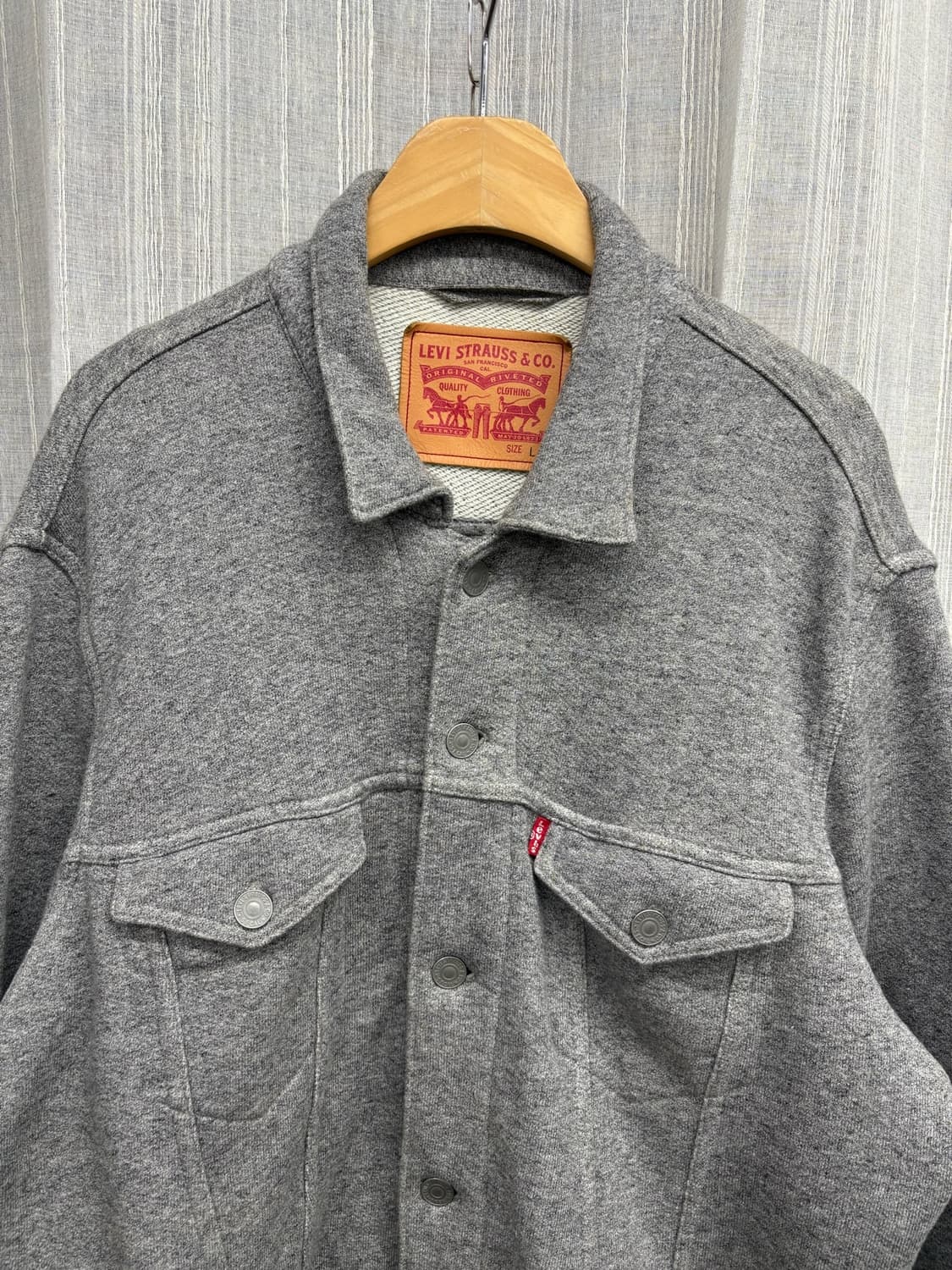 리바이스 프렌치 테리 코튼 트러커 자켓 상품이미지2