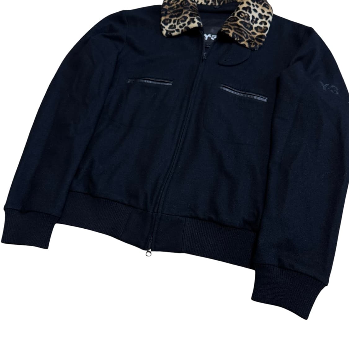 요지야마모토 레오파드 투웨이 바시티 자켓 상품이미지5