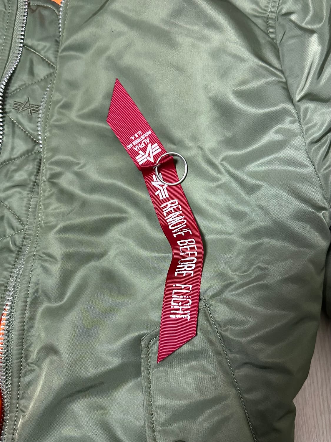 [S] 알파인더스트리 ma-1 슬림핏 세이지 그린 상품이미지8