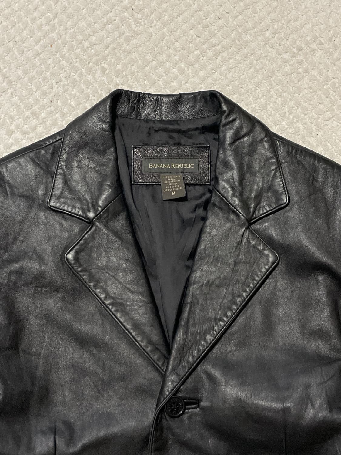 바나나 리퍼블릭 웨스턴 무드 램스킨 양가죽 3버튼 레더 자켓 상품이미지4