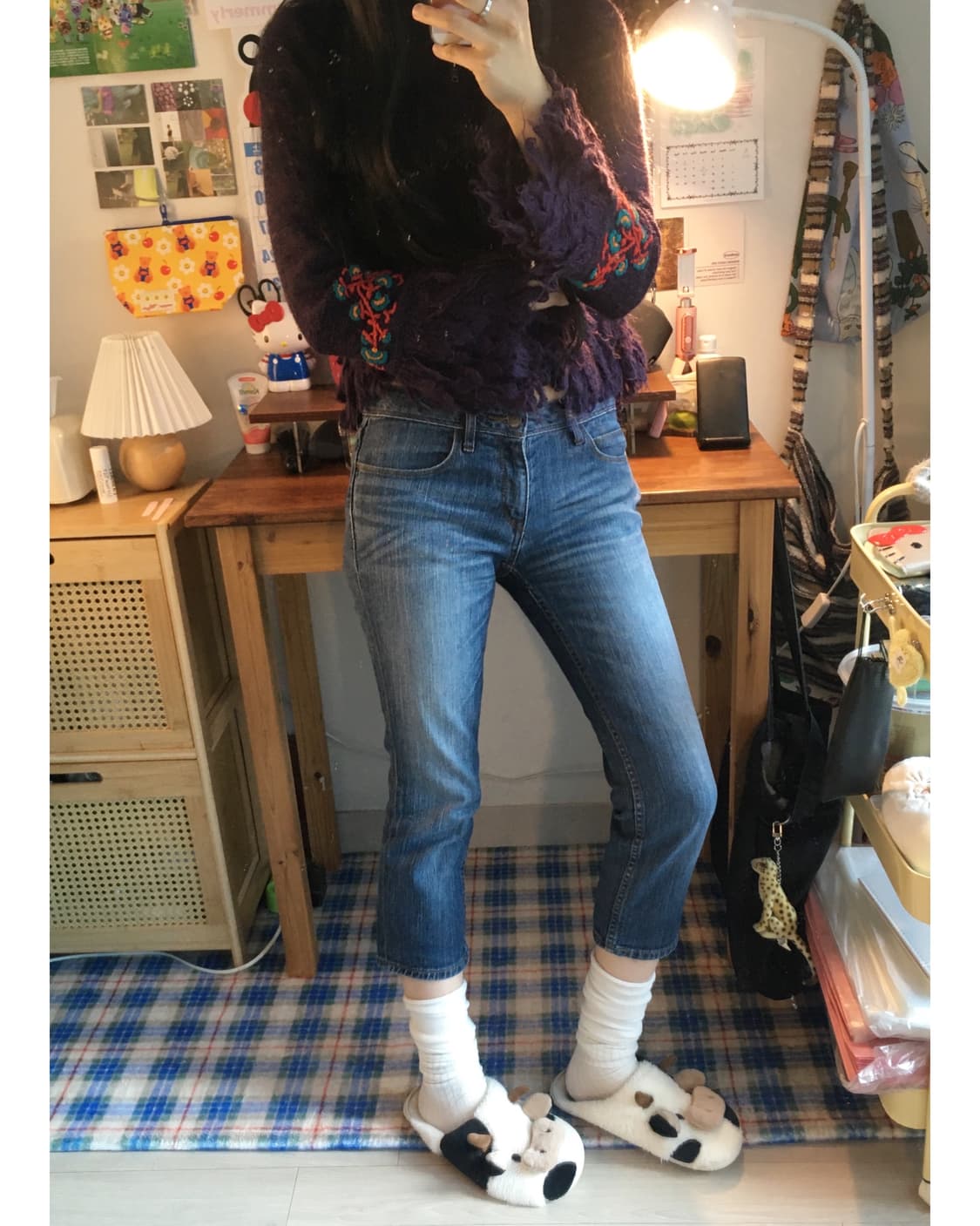 vintage cropped denim pants medium blue 상품이미지2