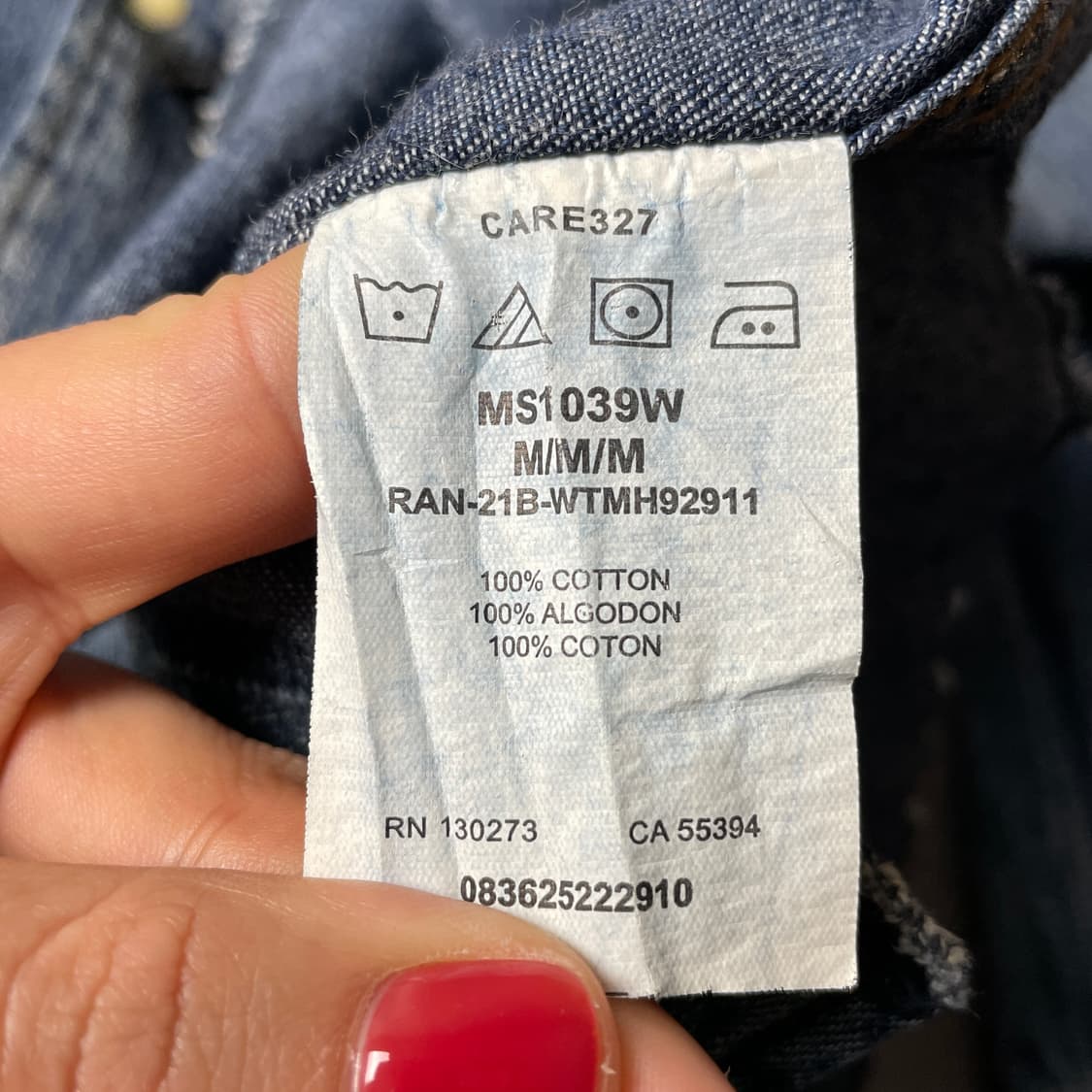 WRANGLER 랭글러 빈티지 웨스턴 코튼 데님 셔츠 A00611 상품이미지10