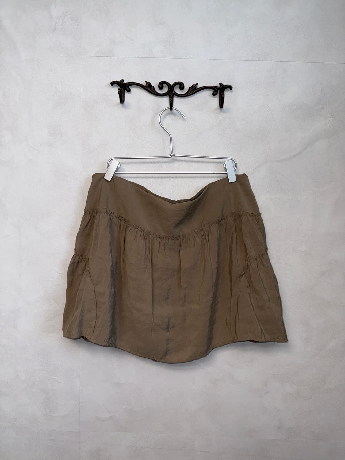 Mocha brown shirring balloon skirt 상품이미지3