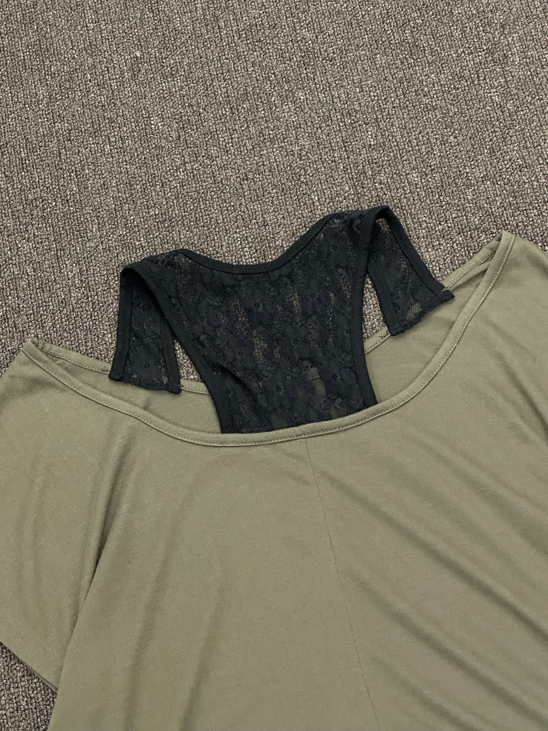 M)Japanese vintage 여성 y2k 레이어드 반팔 상품이미지8