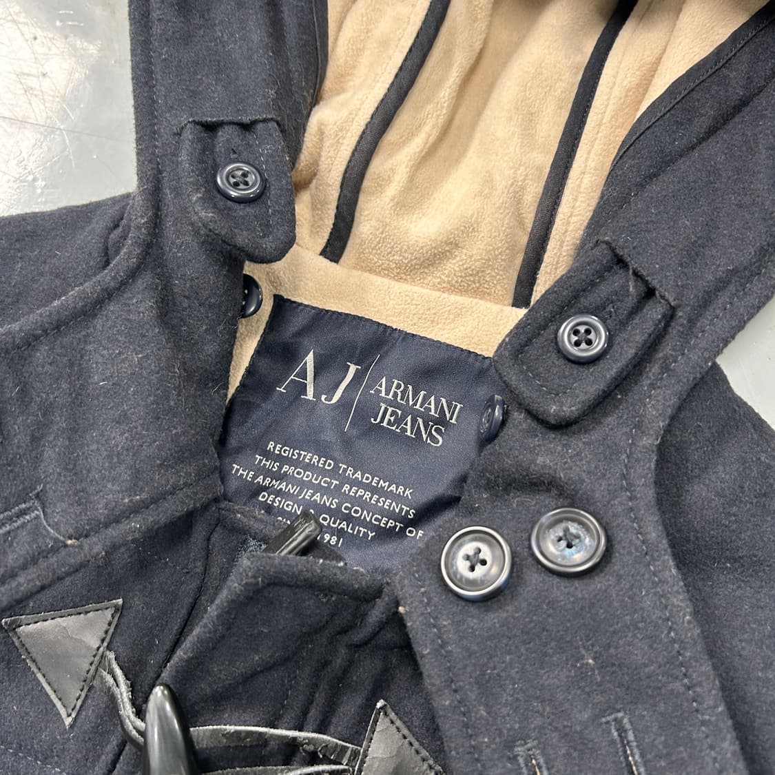 아르마니 블랙 울 더플 후드자켓 상품이미지6