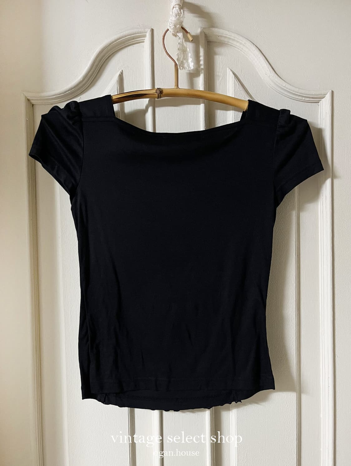 vintage black ribbon top 상품이미지2