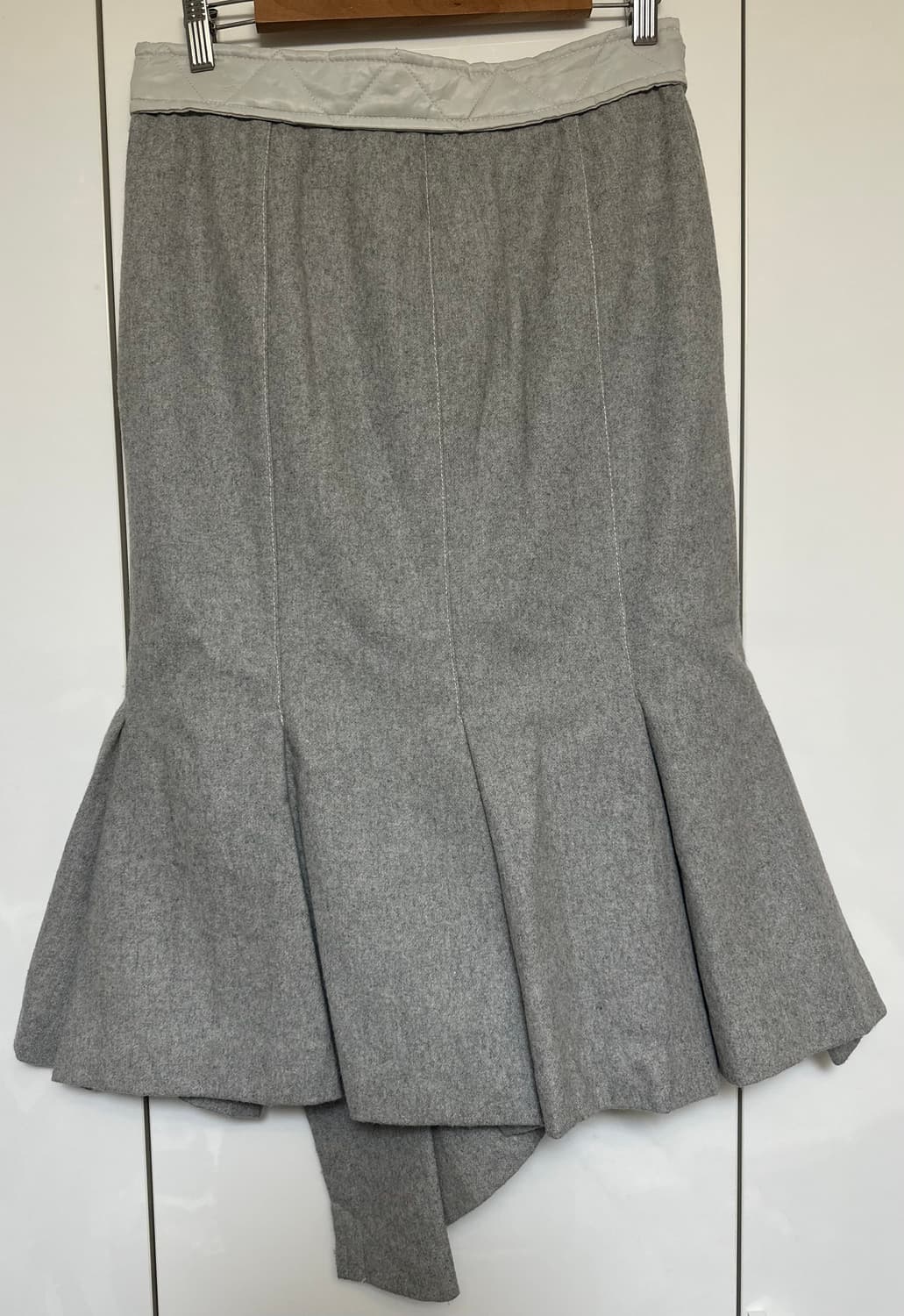 사카이모직 언발란스 울스커트 그레이 상품이미지6