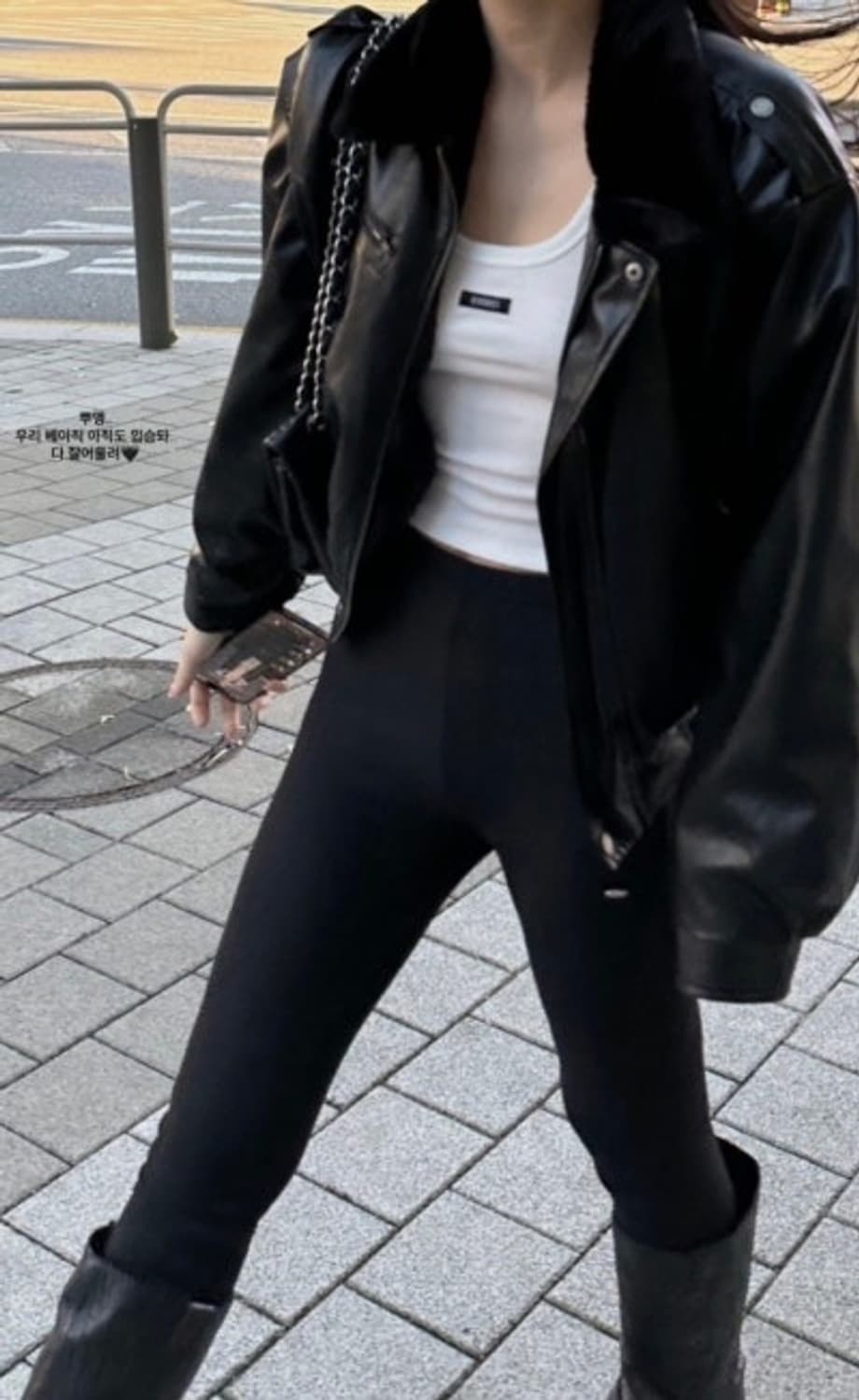 보헤미안서울 레더 퍼 블루종 상품이미지2