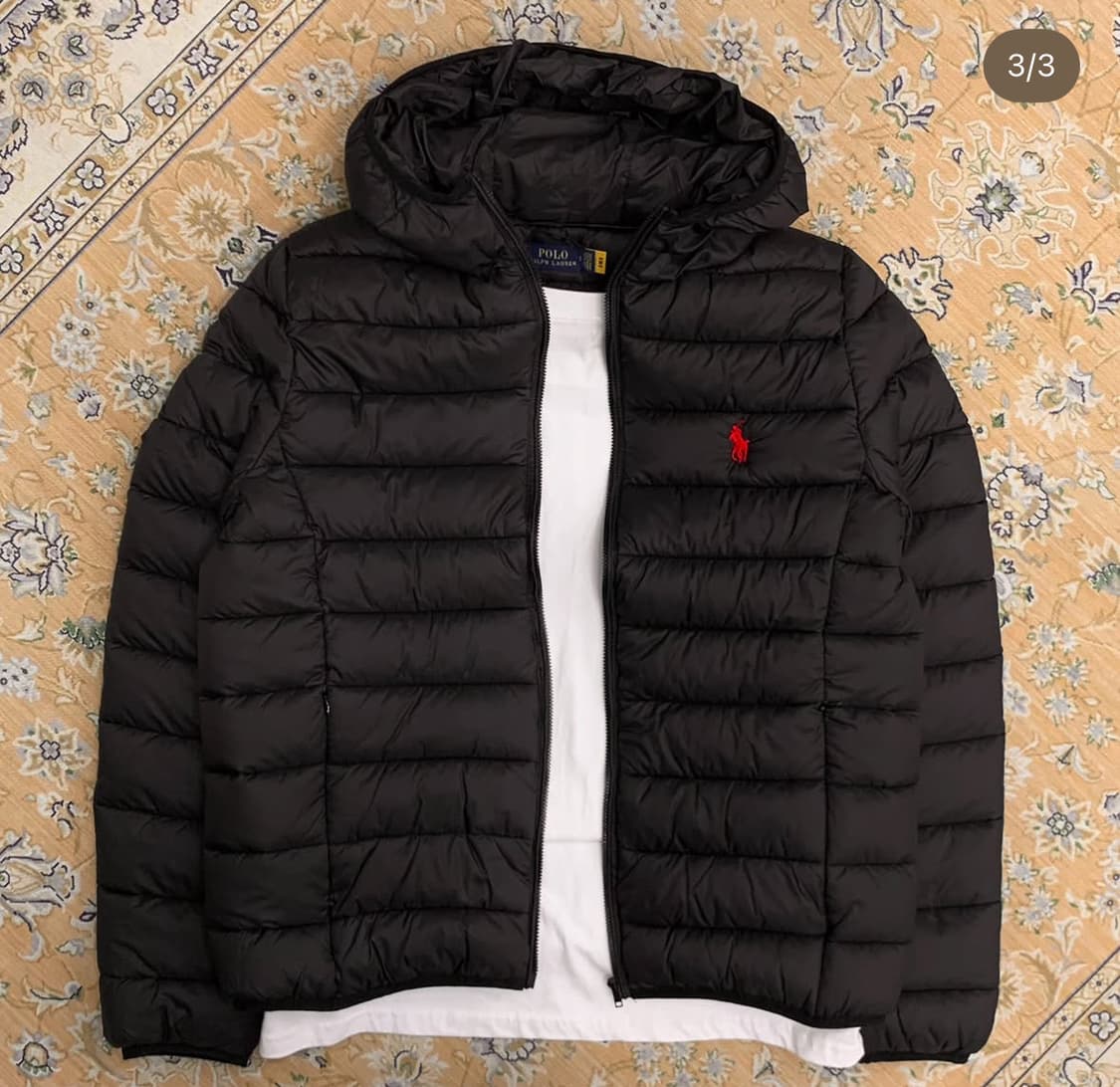 폴로 랄프로렌 블랙 경량 후드 패딩 상품이미지2