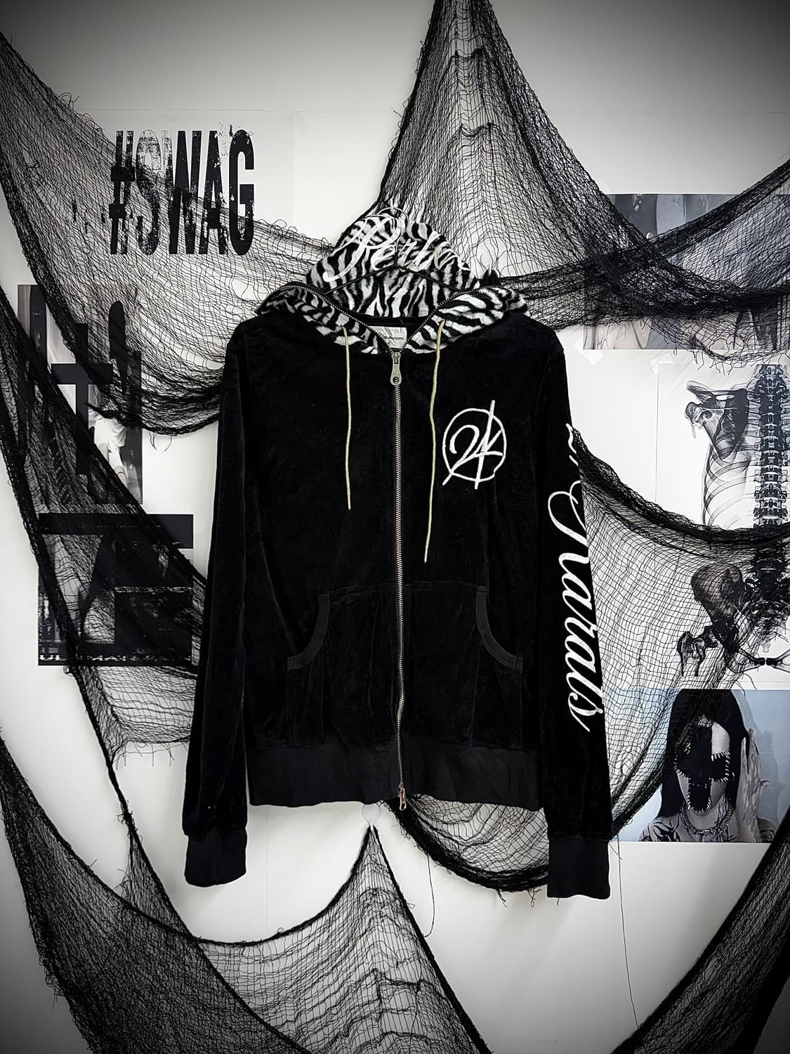 Gold 24karats diggers velvet hood zipup 상품이미지2