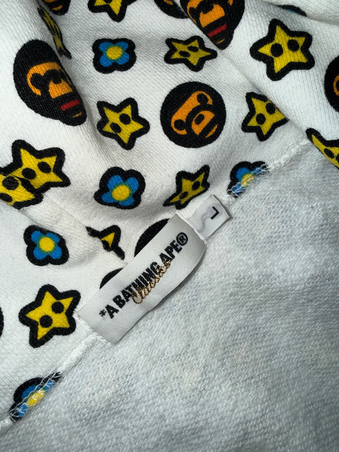 베이프 베이비마일로 모노그램 투웨이 후드집업 화이트 L 상품이미지2