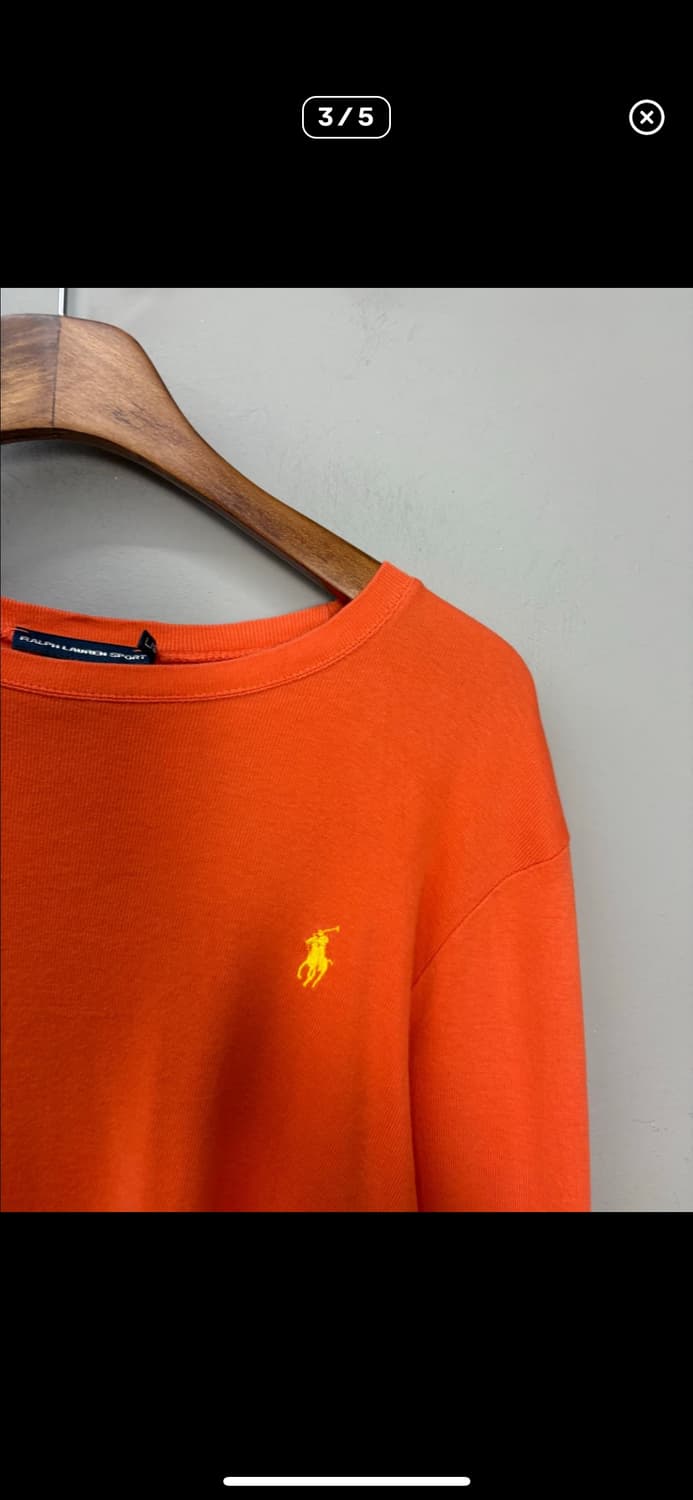 폴로 랄프로렌 포니로고 오렌지 슬리브티 H1232 상품이미지3