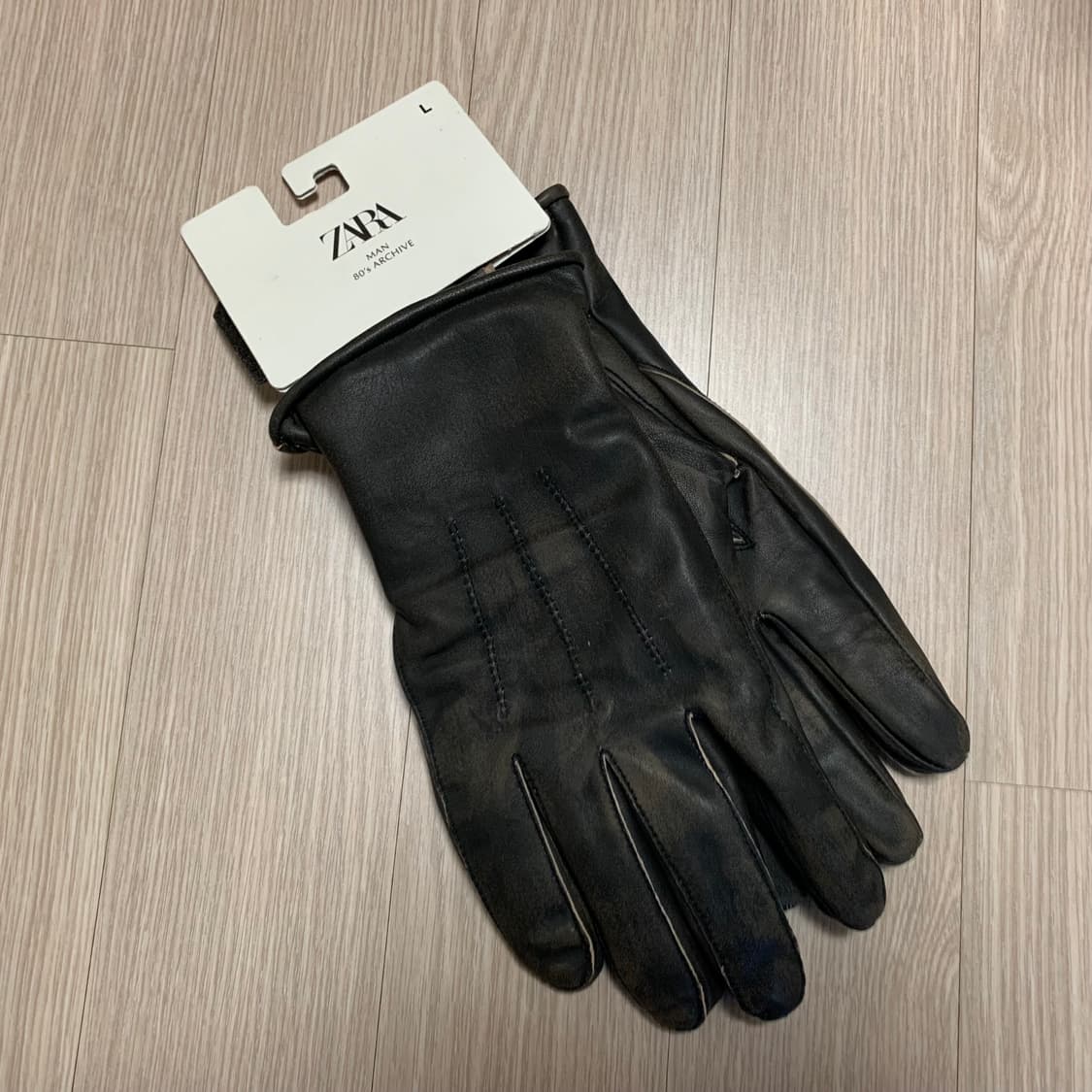 자라 리미티드 에디션 램스킨 빈티지 레더 장갑 L size 상품이미지6