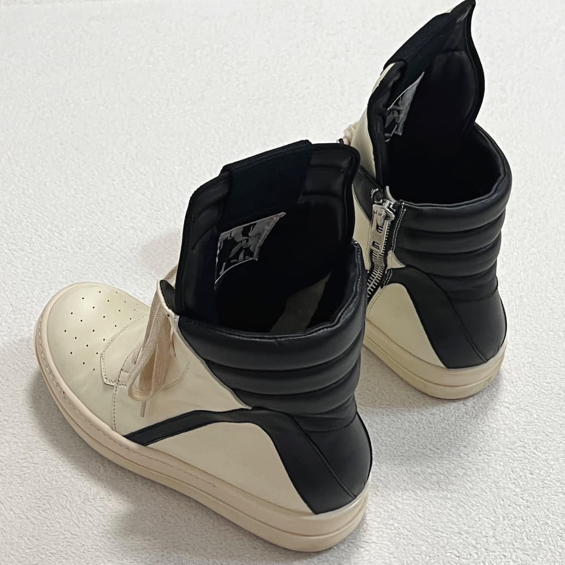 릭오웬스 15FW 지오바스켓 모노크롬 LPO 밀크 블랙 상품이미지4