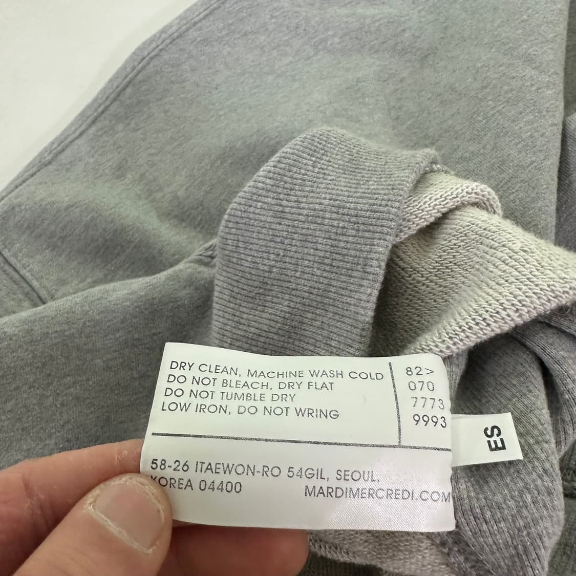 우먼OS 메르디마크르디 그레이 플라워로고 오버핏 스웻셔츠 맨투맨  상품이미지7