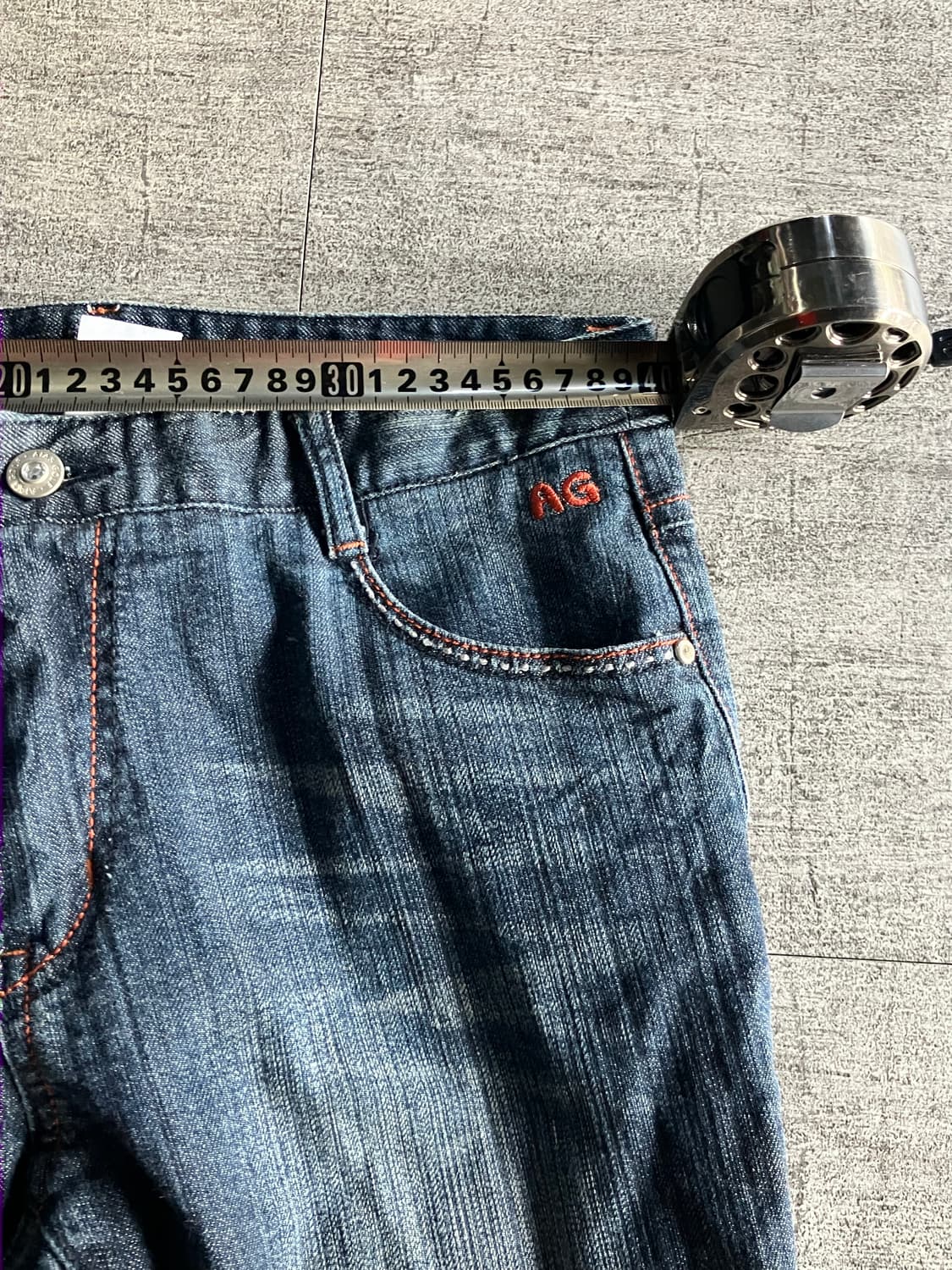 일본빈티지 Aias 핀터깔y2k 보헤미안 웨스턴데님팬츠 상품이미지3