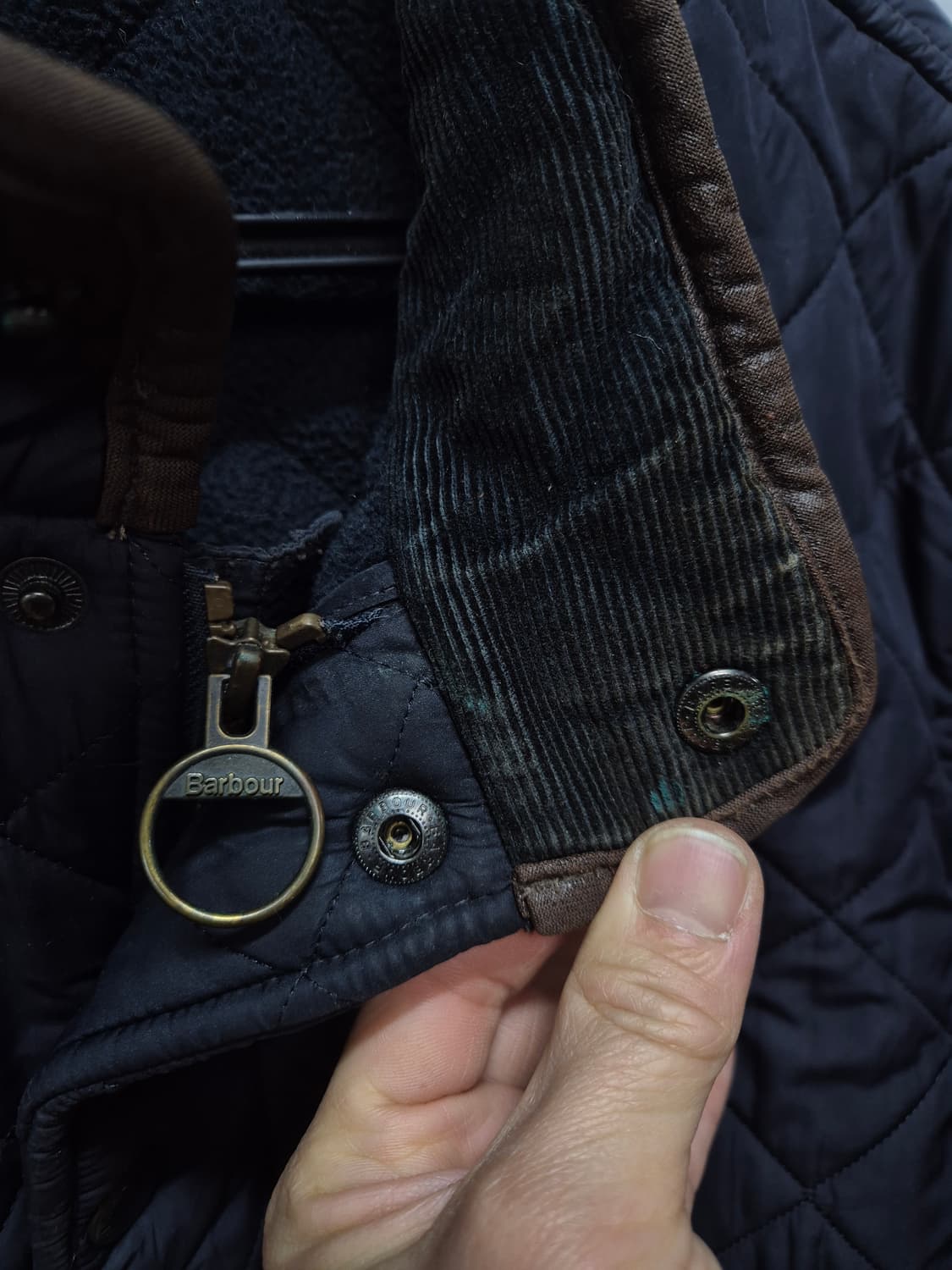 바버 퀼팅 자켓 네이비 상품이미지3