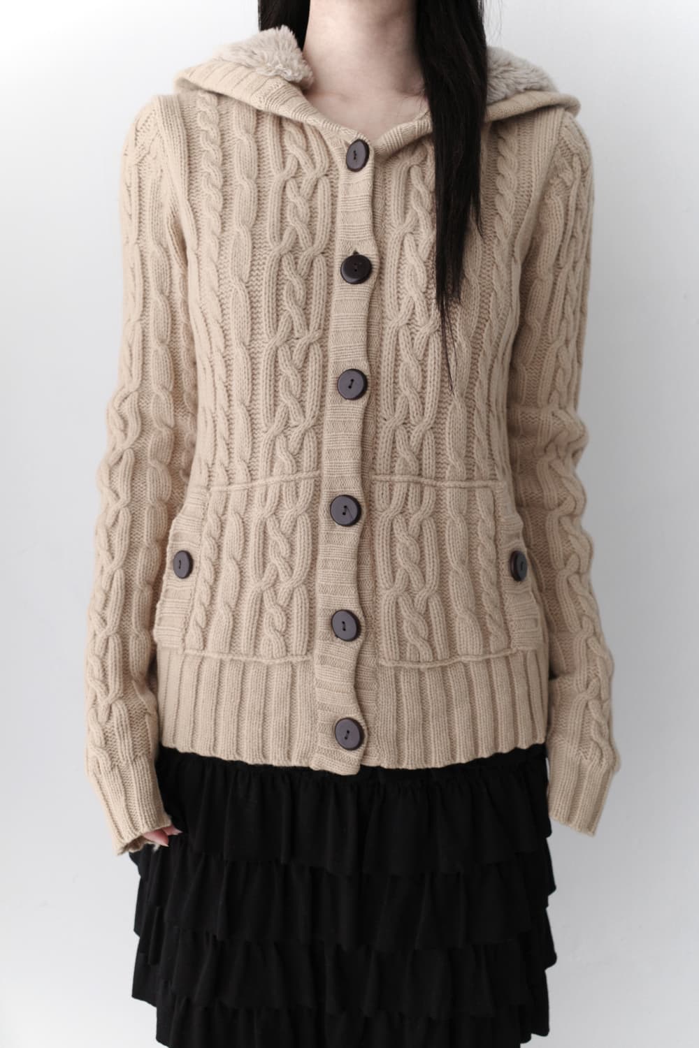 gap) knit hood cardigun  상품이미지5