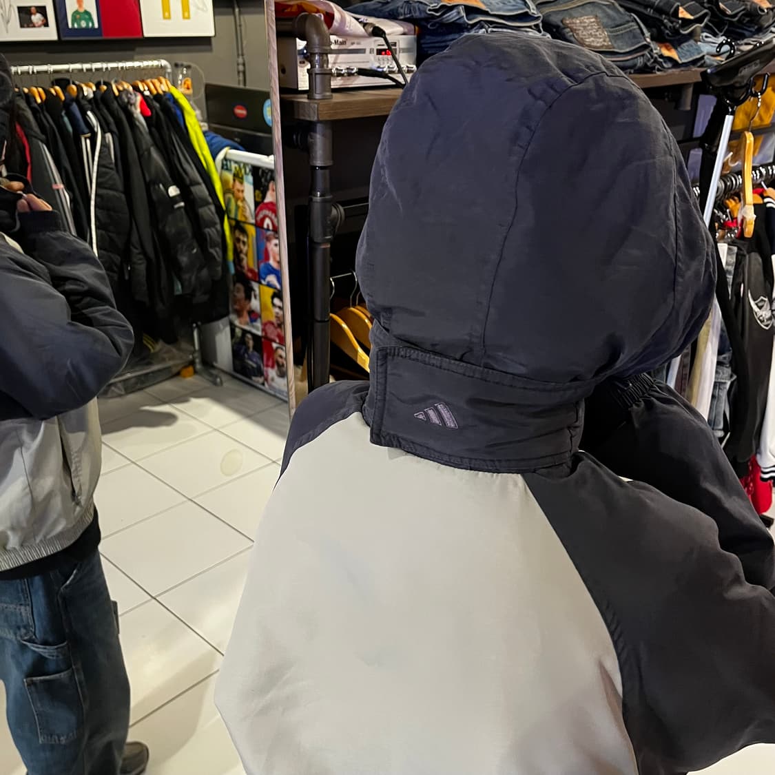 아디다스 올드스쿨 누빔 배색 후드점퍼 상품이미지7