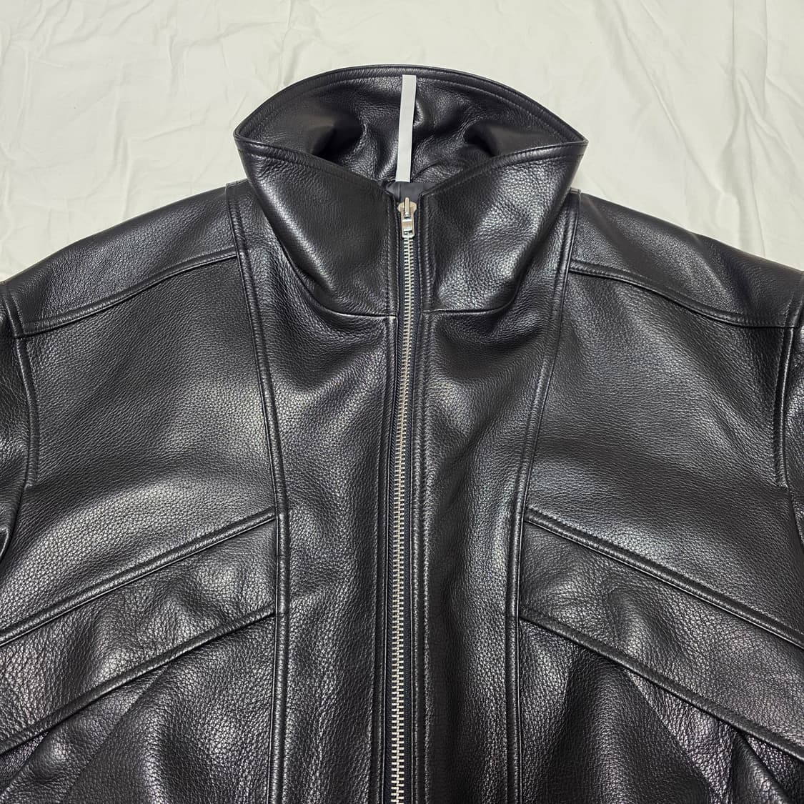 [새상품] 노이어 고트 스킨 하이넥 집업 자켓 / 블랙 / 52사이즈 상품이미지7