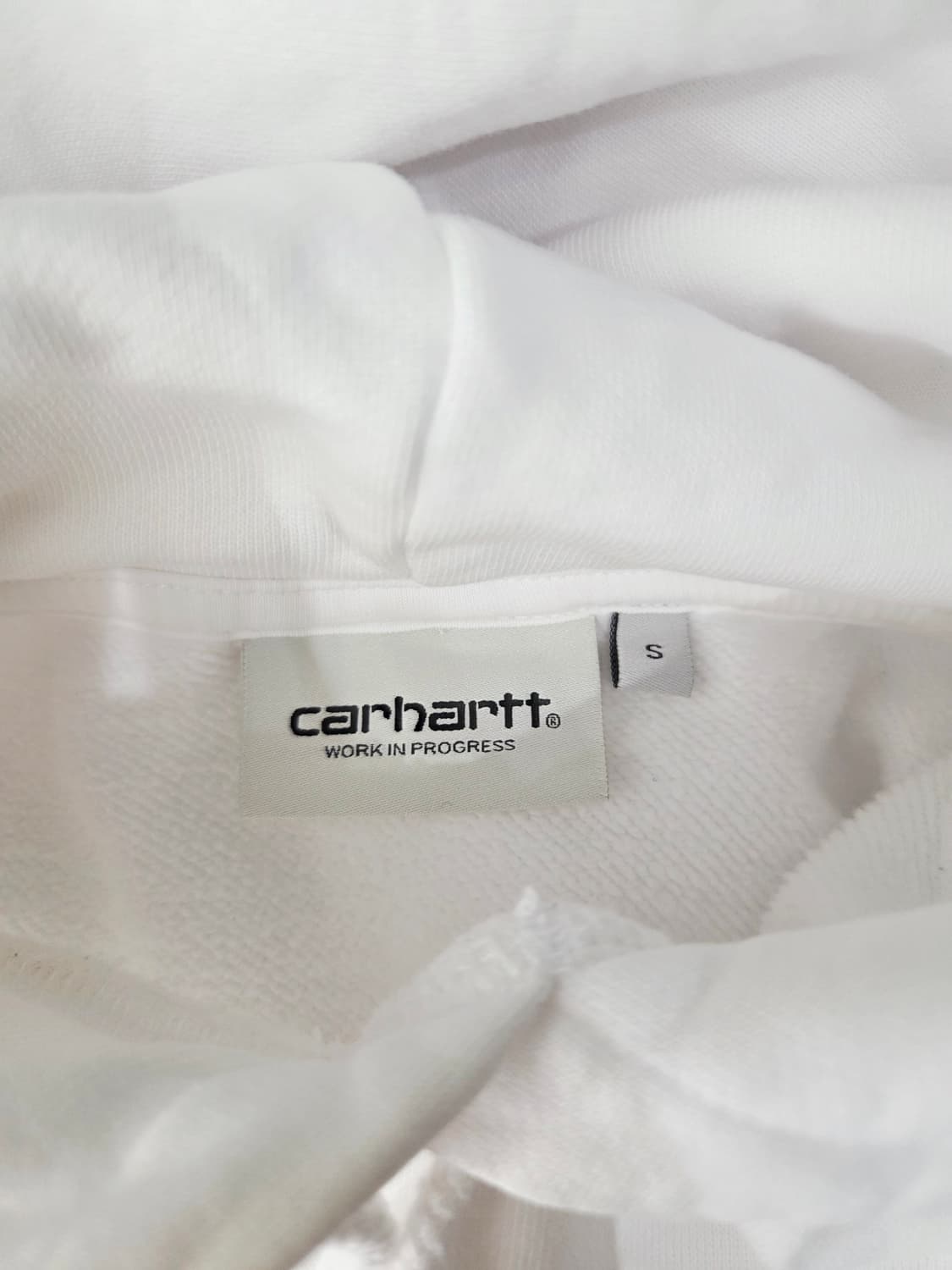 칼하트WIP 화이트 로고 후드티셔츠_S 상품이미지8
