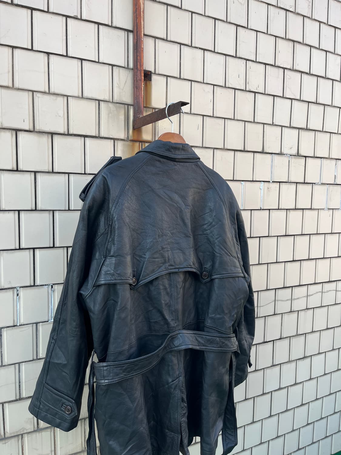 Vintage 양가죽 밀리터리 디테일 양가죽 카코트 상품이미지8