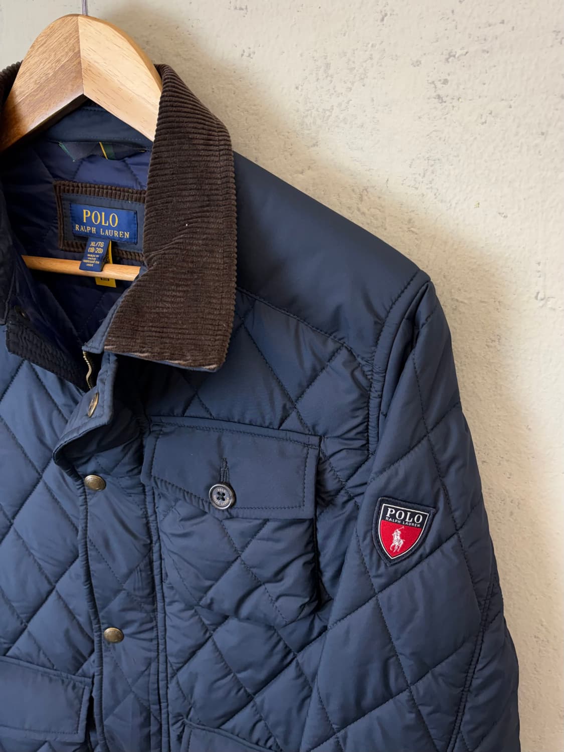 폴로랄프로렌 보이즈 큐알라벨 퀼팅 자켓 네이비 상품이미지6