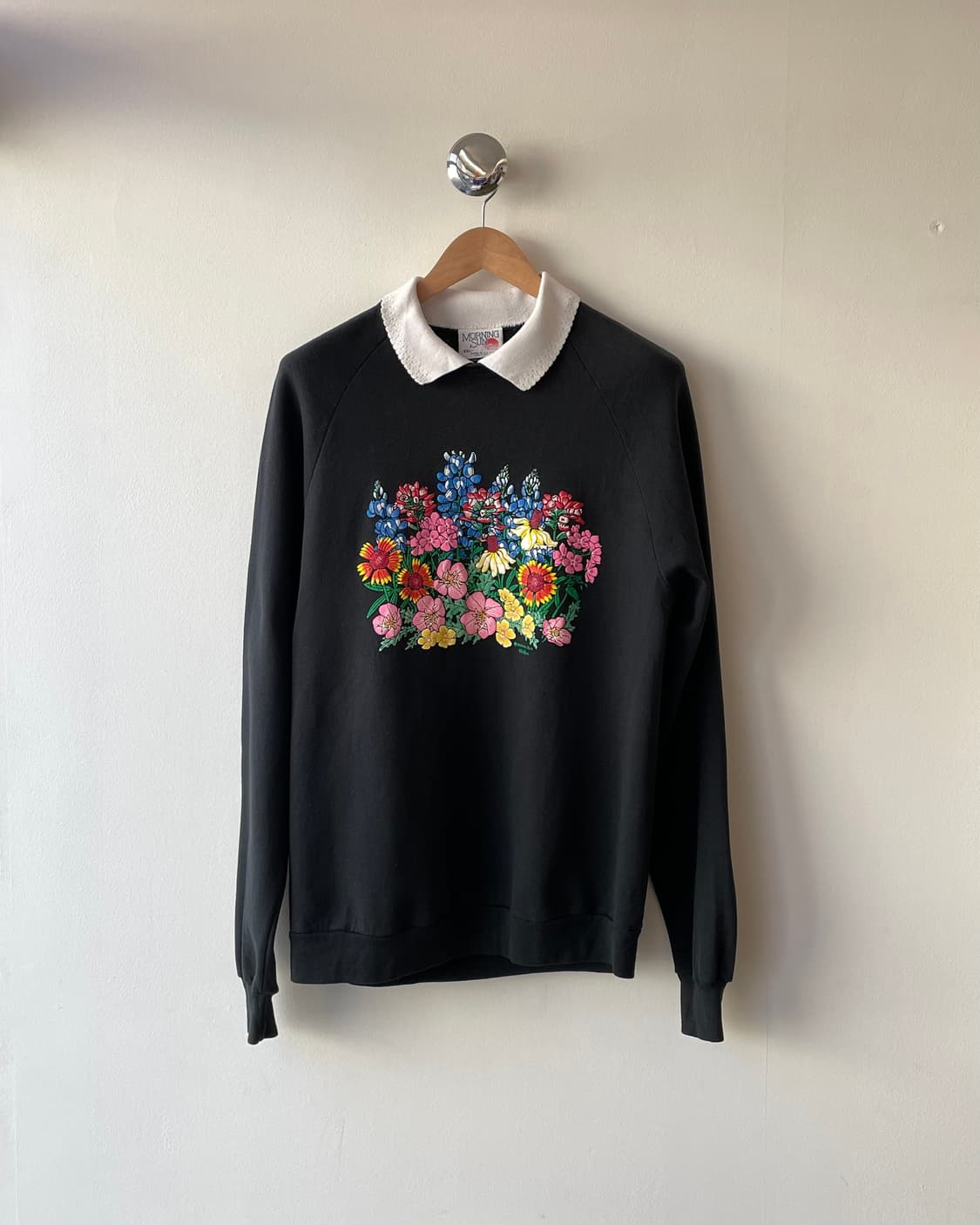 90s USA Morning sun collar sweatshirt 💐 상품이미지2