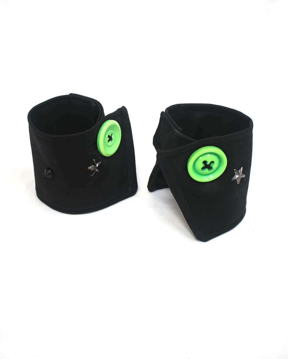 Thick leather neon-green choker+handcuff 상품이미지8
