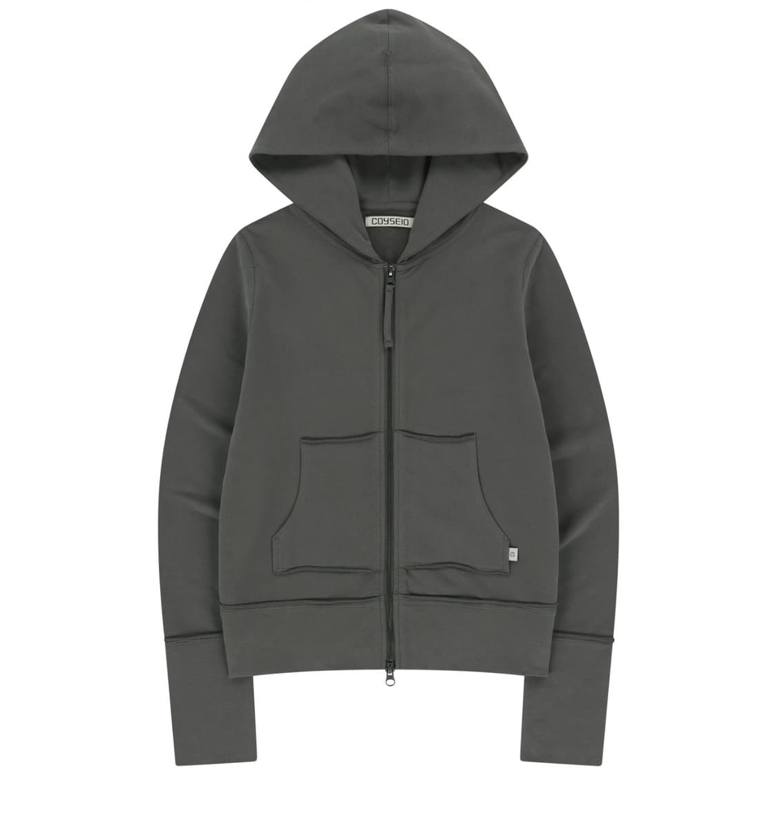 코이세이오 스티치 후드집업 챠콜 상품이미지1