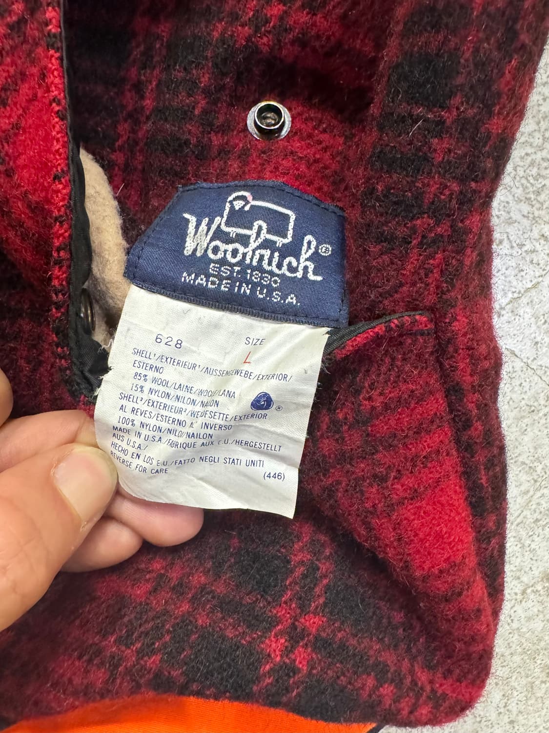 80s 울리치 리버시블 버팔로 체크 울 헌팅베스트 상품이미지3