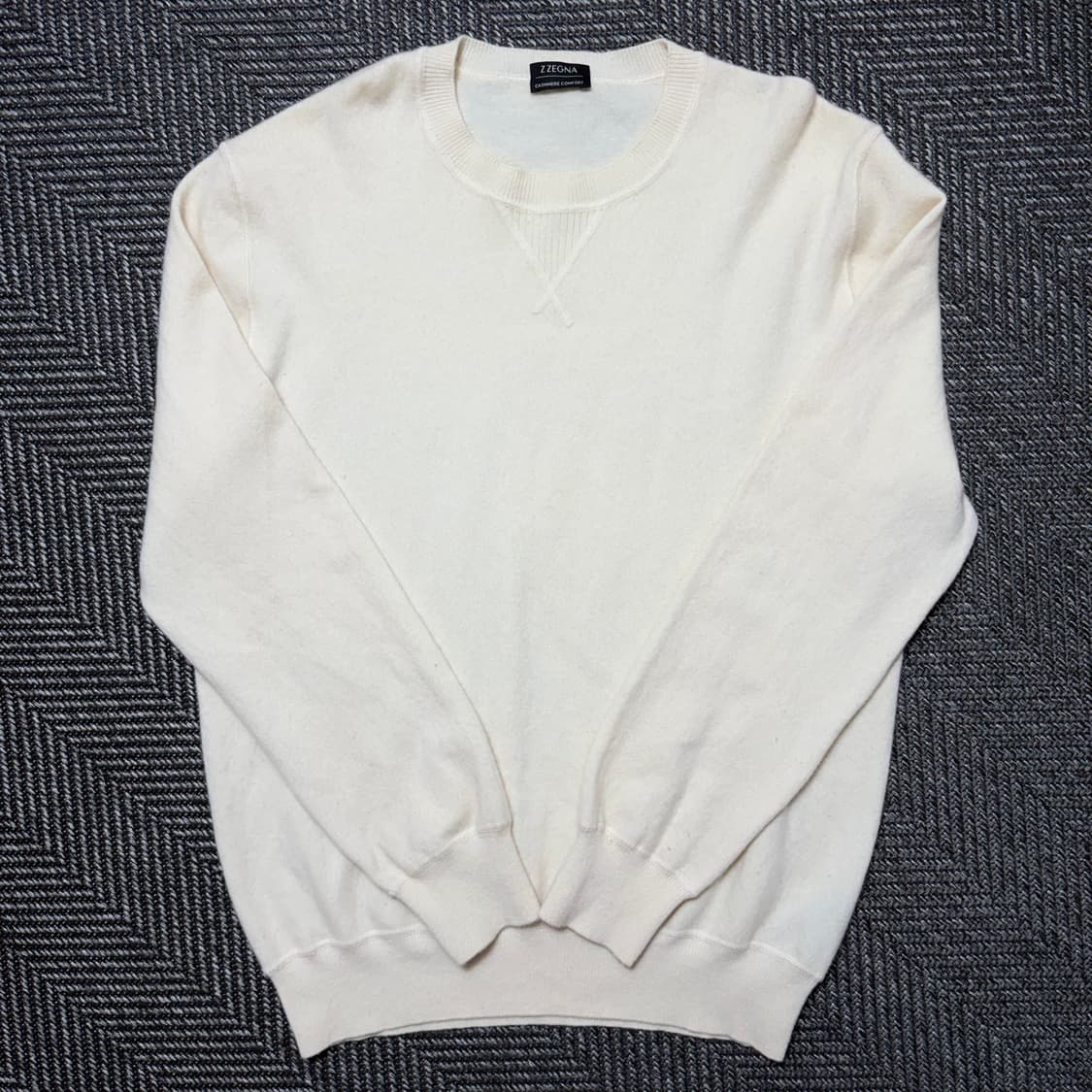 Z 제냐 캐시미어 니트 아이보리(XL) 상품이미지1