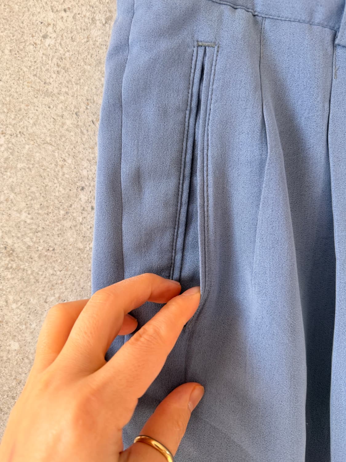 트루사르디 남성 투턱 슬랙스 소라색 34.6인치 상품이미지3