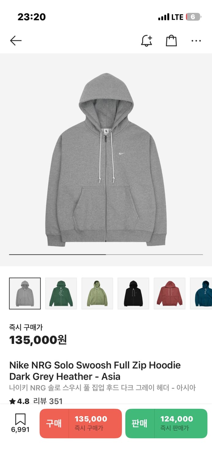 nrg 나이키 솔로 스우시 후드집업 상품이미지5