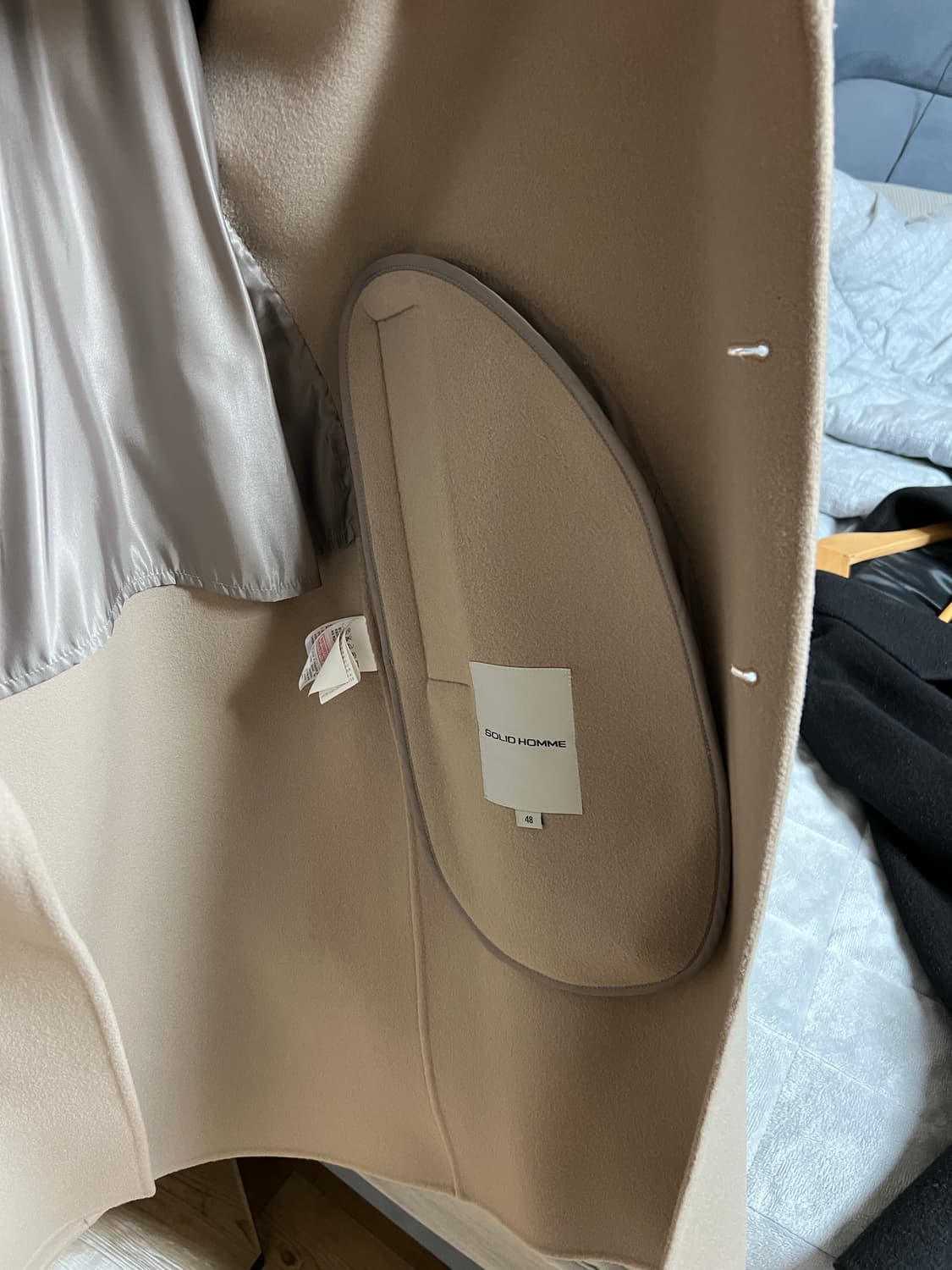 솔리드옴므 코트 베이지 48사이즈 상품이미지7