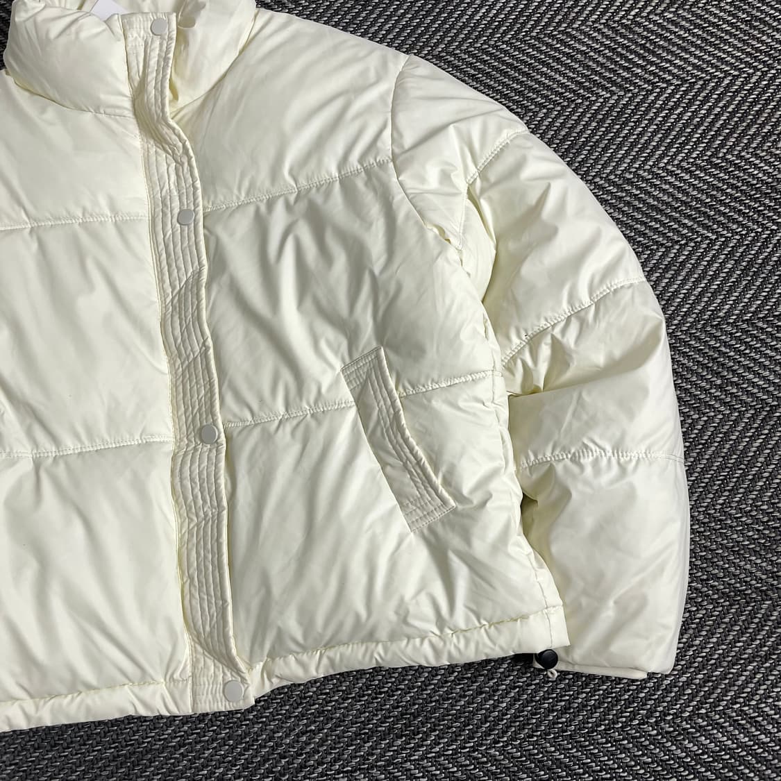 빈티지 우먼스 크롭 패딩 화이트y 2863 상품이미지4