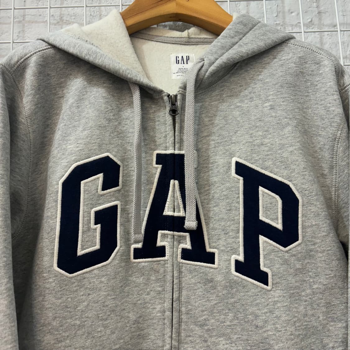 GAP 갭 빈티지 그레이 후드집업 S 상품이미지5