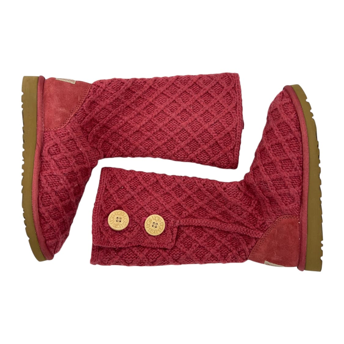 220 W 어그 클래식 카디 니트 부츠 핑크 상품이미지3